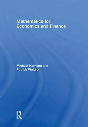 Mathematics for Economics and Finance cover