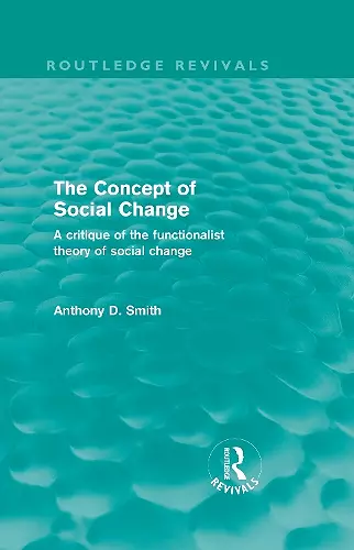 The Concept of Social Change (Routledge Revivals) cover