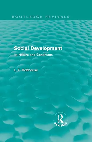 Social Development (Routledge Revivals) cover