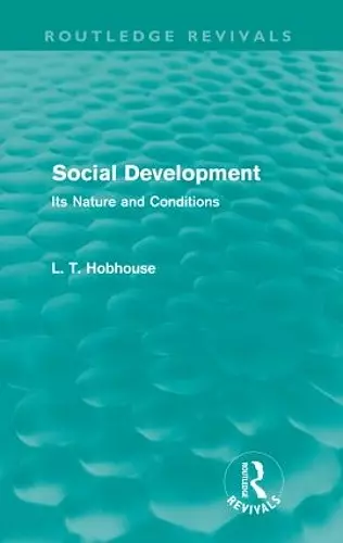 Social Development (Routledge Revivals) cover