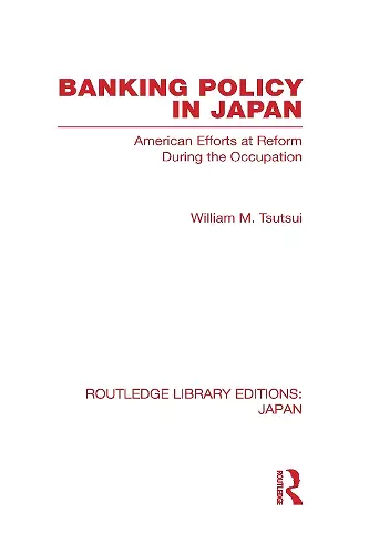 Banking Policy in Japan cover