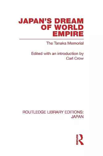 Japan's Dream of World Empire cover