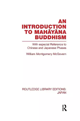 An Introduction to Mahāyāna Buddhism cover