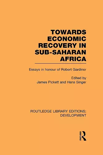 Towards Economic Recovery in Sub-Saharan Africa cover