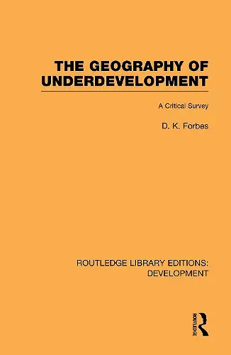 The Geography of Underdevelopment cover