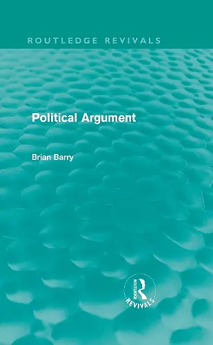 Political Argument (Routledge Revivals) cover