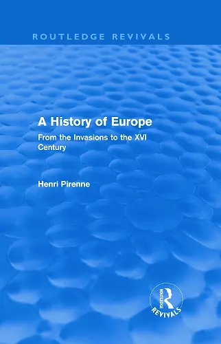 A History of Europe (Routledge Revivals) cover