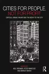 Cities for People, Not for Profit cover