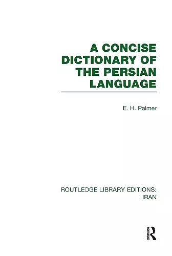 A Concise Dictionary of the Persian Language cover