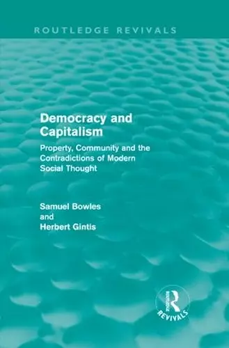 Democracy and Capitalism (Routledge Revivals) cover