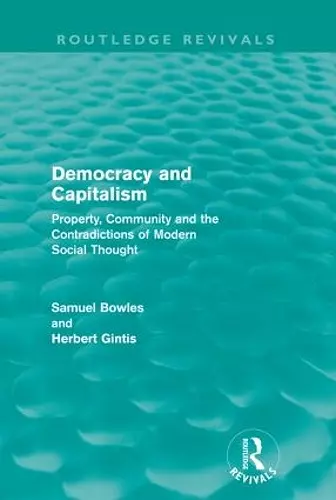 Democracy and Capitalism (Routledge Revivals) cover