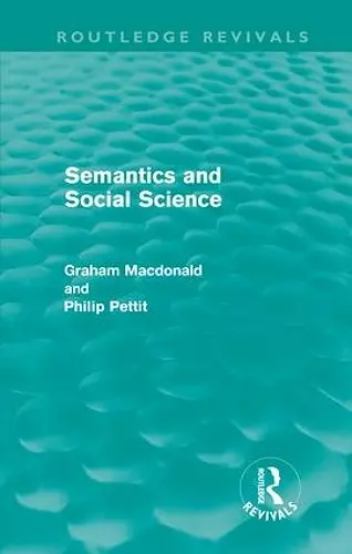 Semantics and Social Science cover