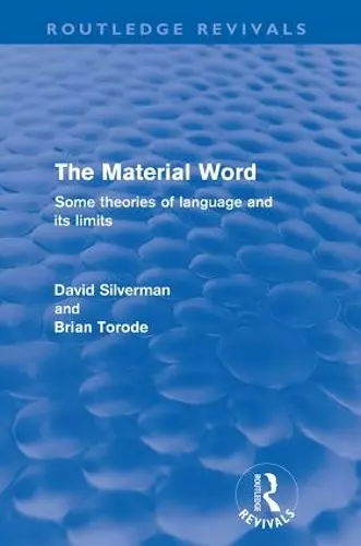 The Material Word (Routledge Revivals) cover