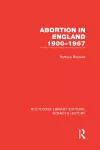 Abortion in England 1900-1967 cover