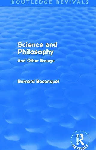 Science and Philosophy (Routledge Revivals) cover