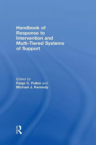 Handbook of Response to Intervention and Multi-Tiered Systems of Support cover