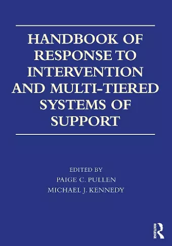 Handbook of Response to Intervention and Multi-Tiered Systems of Support cover