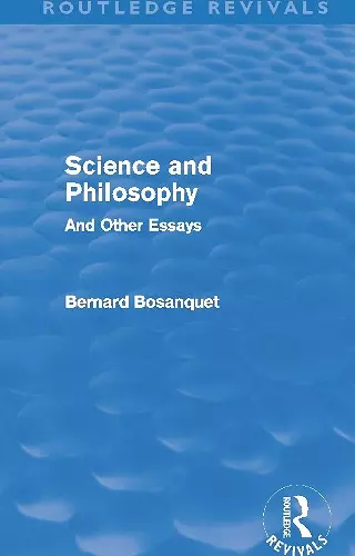 Science and Philosophy (Routledge Revivals) cover