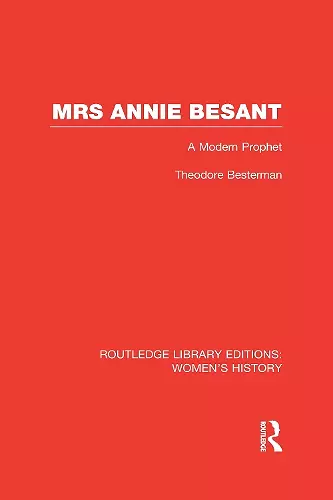 Mrs Annie Besant cover