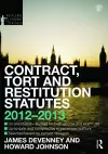 Contract, Tort and Restitution Statutes 2012-2013 cover