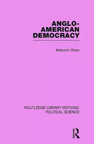 Anglo-American Democracy cover