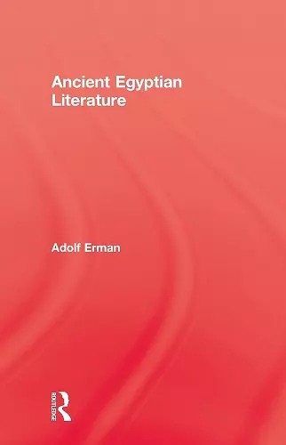 Ancient Egyptian Literature cover