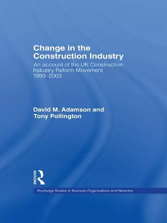 Change in the Construction Industry cover