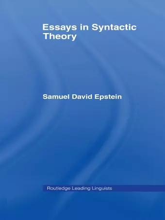 Essays in Syntactic Theory cover