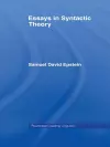 Essays in Syntactic Theory cover