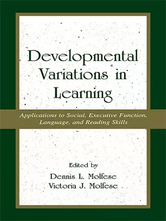 Developmental Variations in Learning cover