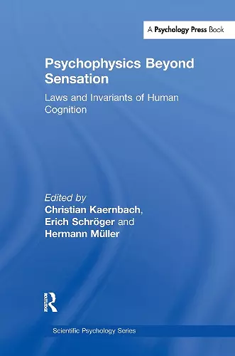 Psychophysics Beyond Sensation cover