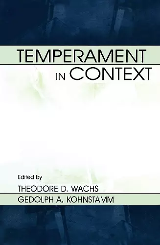 Temperament in Context cover