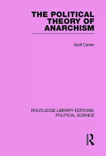 The Political Theory of Anarchism cover