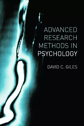 Advanced Research Methods in Psychology cover