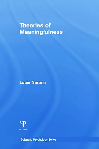 Theories of Meaningfulness cover