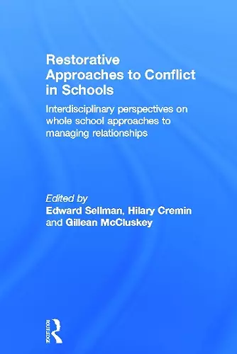 Restorative Approaches to Conflict in Schools cover