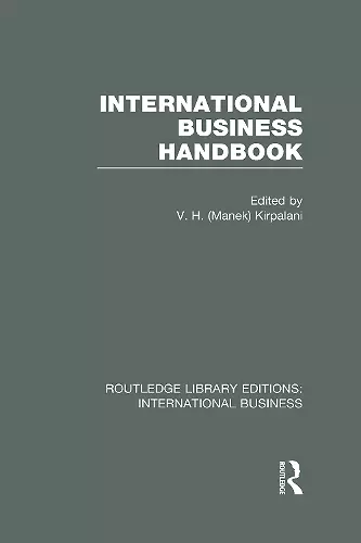 International Business Handbook (RLE International Business) cover