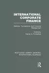 International Corporate Finance (RLE International Business) cover