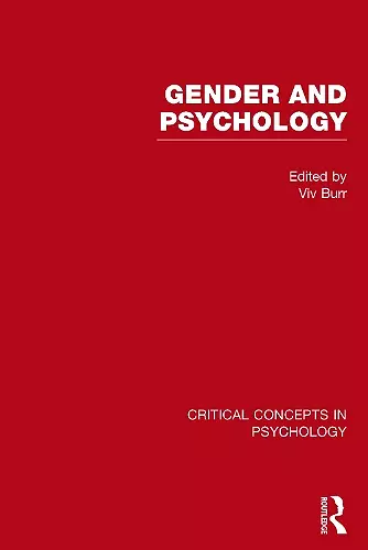 Gender and Psychology cover
