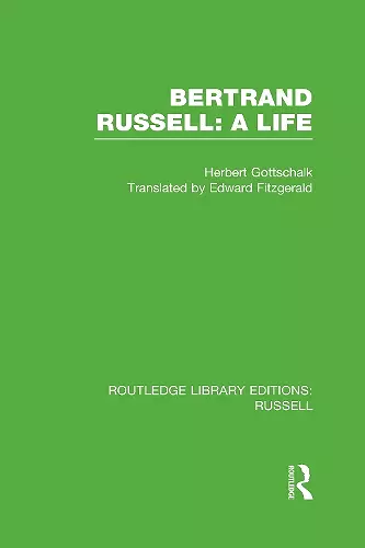 Bertrand Russell: A Life cover