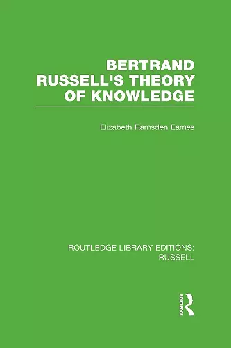 Bertrand Russell's Theory of Knowledge cover