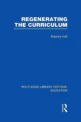 Regenerating the Curriculum cover