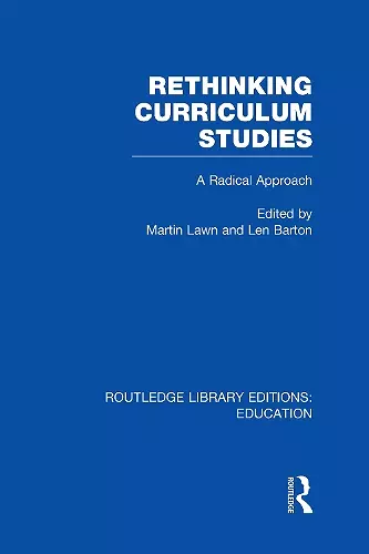 Rethinking Curriculum Studies cover