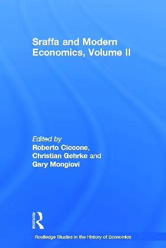 Sraffa and Modern Economics Volume II cover