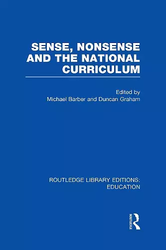 Sense and Nonsense and the National Curriculum cover