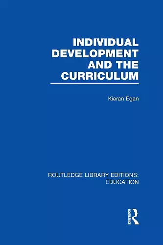 Individual Development and the Curriculum cover