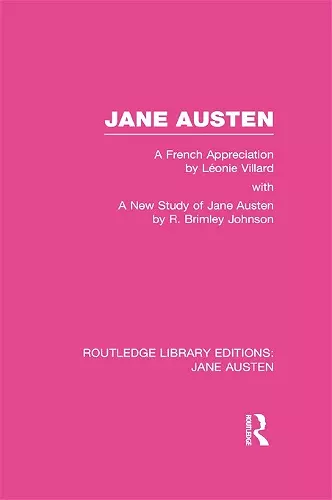 Jane Austen (RLE Jane Austen) cover