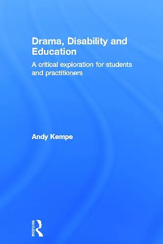 Drama, Disability and Education cover