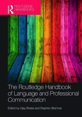 The Routledge Handbook of Language and Professional Communication cover