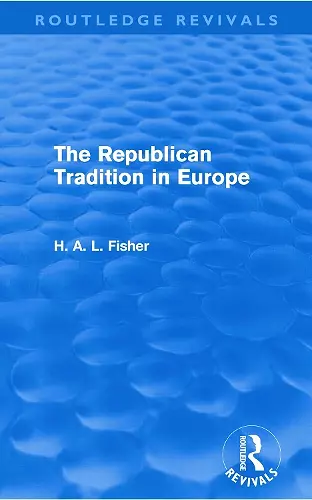 The Republican Tradition in Europe cover